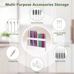 Ultra Sticky Reusable Tumbler Organizer <strong>Small</strong> Kitchen Container Acrylic Straw Holder Cabinet Door Wall Mounted <strong>Cupboard</strong> <strong>Storage</strong> - Product Image 6