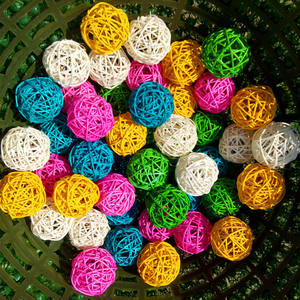 Giocattoli per Uccelli alla Moda con Palline Colorate in Corda, Giocattoli Morbidi in Legno Colorato per la Casa, Palline Intrecciate per Uccelli, Giocattoli Personalizzabili - Product Image 5
