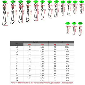 Émerillons de pêche pivotant à roulettes avec crochet en acier inoxydable connecteur de matériel de pêche en mer Pesca <span class=keywords><strong>Emerillon</strong></span> Pech - Product Image 6