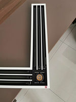 Diffuseur de fente en plastique ABS, solide, à air réglable, pour plafond, mur, ventilation avec lumière, mm
