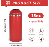 Ensemble de refroidisseur à vin en acier inoxydable à isolation sous vide de 25 oz, personnalisé et créatif, avec 2 gobelets, écologique, moderne, cadeau de luxe