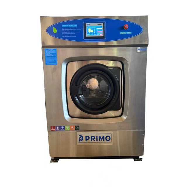 High Speed Fully Automatic Electric Spinning Washer Extractor 25kg Capacity Textile Material 9kW Heating New