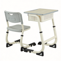 Chaise d'étude ergonomique moderne pour étudiants avec support lombaire et crochet pour sac, hauteur réglable, en maille, pour usage scolaire, garantie 3 ans