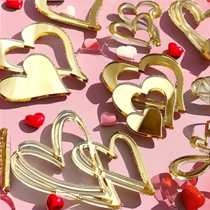 Nouvelle Décoration Créative pour Gâteau <span class=keywords><strong>de</strong></span> <span class=keywords><strong>l</strong></span>'Année Nouvelle Chinoise : Insert Cœur en Acrylique pour Cupcake, Décoration d'Amour pour Gâteau, Topper 5-15CM - Product Image 2