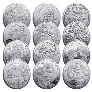 Moneda Conmemorativa del Zodiaco de Aleación de Zinc Fundida a Presión con Relieve 3D de Cielo Estrellado Tradicional, Patrón de la Diosa Sagitaria - Product Image 5