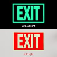 Panneau luminescent Panneau de sécurité lumineux personnalisé Panneau d'avertissement de sortie de secours Glow in the Dark