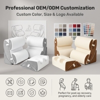 7-teiliges Multifunktionales Ergonomisches Orthopädisches Nacken-Fuß-Knie Dreieckiges Keilkissen Bett-Lesekissen Set