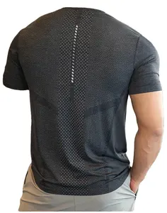 Camiseta deportiva para hombre, ropa deportiva para hombre, ropa para correr, camisetas ligeras de secado rápido para deportes de gimnasio, camisetas elásticas de poliéster