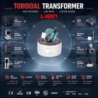 Transformador Toroidal Monofásico de Baja Elevación de Temperatura de 300W, 500W, 800W, Guangdong, para Máquinas de Control Industrial