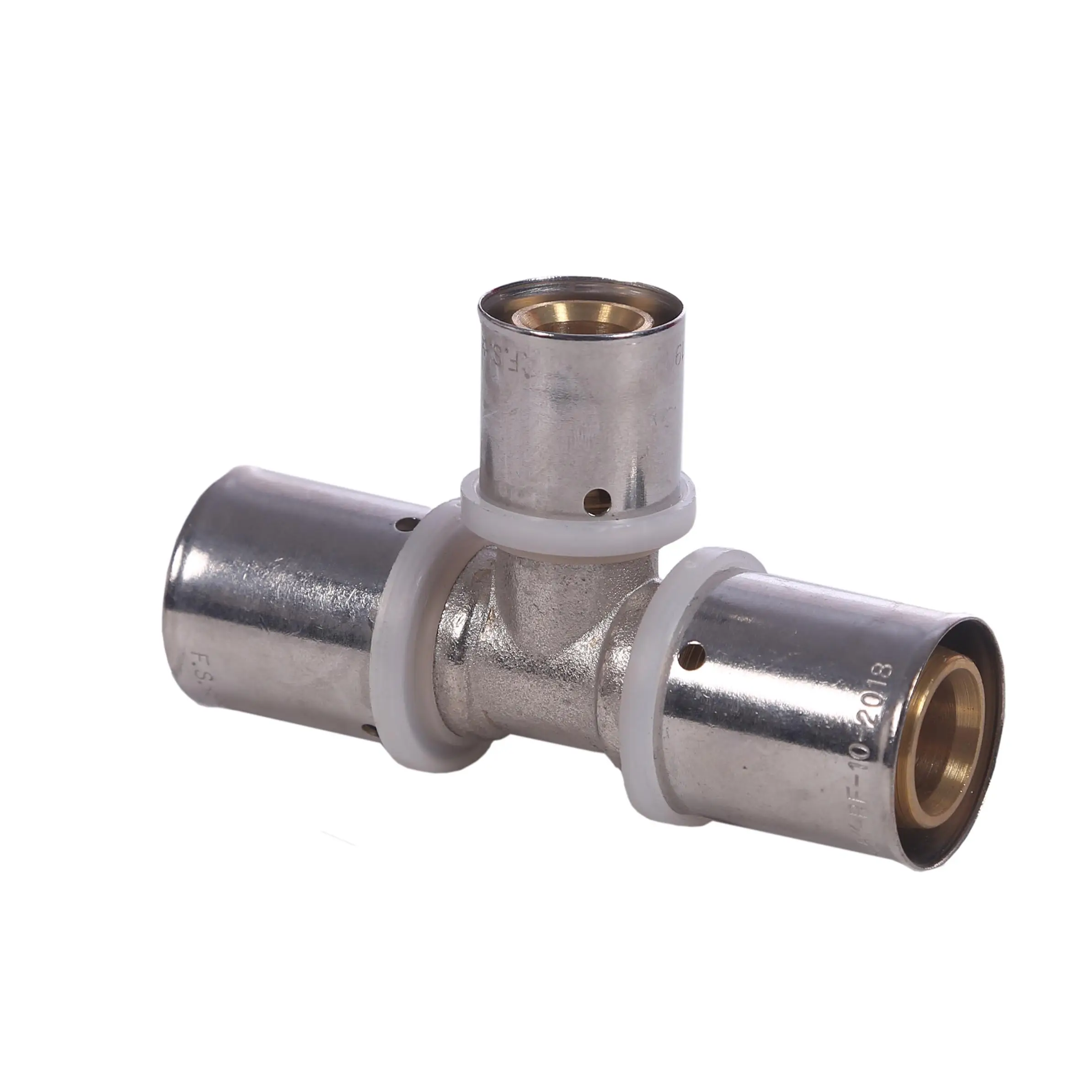 Chinese Vloerverwarming Druk Tee T-Joint Compressie Pex Fittings Interne Draad T-Pijpverbindingen