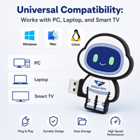 Clé USB personnalisée avec logo, forme de jouet en aluminium 3D, 4 Go, 8 Go, USB 3.0, clé USB chiffrée Ducky, garantie 1 an