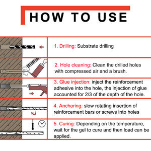 مواد لاصقة مرساة حمراء ورمادية قابلة للحقن بسعر منخفض - Product Image 5