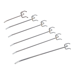 Factory Direct Heavy Duty Metal Pegboard Display <b>Hooks</b> with Chrome Plating Adjustable <b>for</b> <b>Hanging</b> Goods - Product Image 4