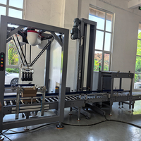 Système robotisé d'emballage de bouteilles d'alcool - Machine automatique d'emballage et de palettisation avec système de levage vertical