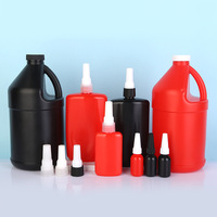 Bouteilles adhésives anaérobies rouges noires sans ombre du fabricant Bouteilles de colle à vis en plastique moulé par injection disponibles en gros
