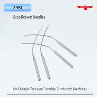 20 Aiguilles courbes Groz-Beckert 29 BL / 29-49 / 29-34 / LWX2T / LWX6T compatibles avec les machines à points invisibles portables Consew et Treasure