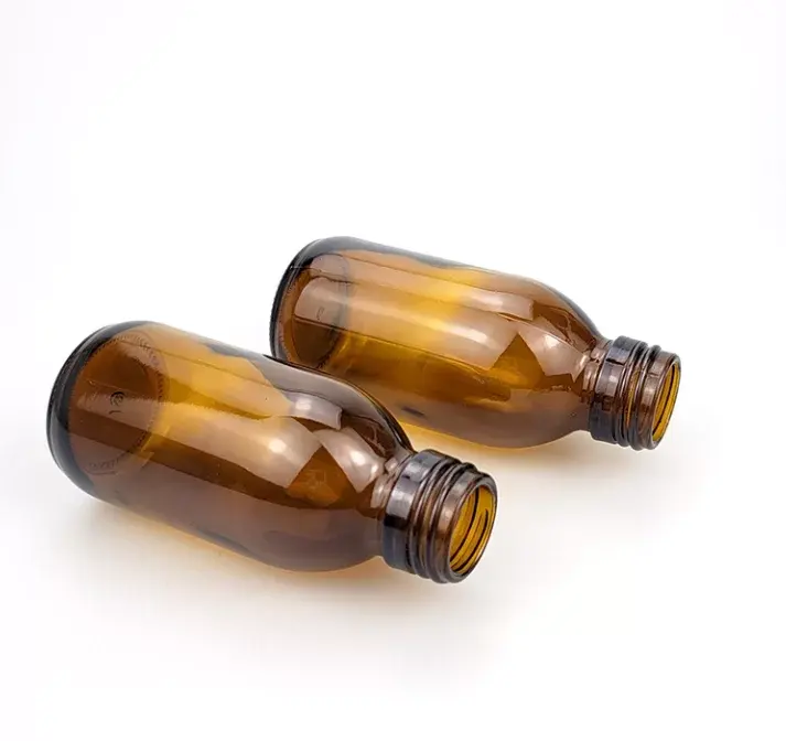 Wholesale High Quality Amber Pharmaceutical Empty Bottles Cough Syrup Bottle With Tamper Proof Cap