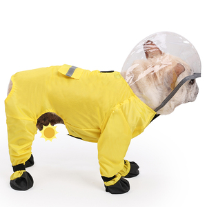 Çevre dostu yeni tasarım köpek yağmurluk çizmeler setleri Pet giysi yağmur dişli - Product Image 2
