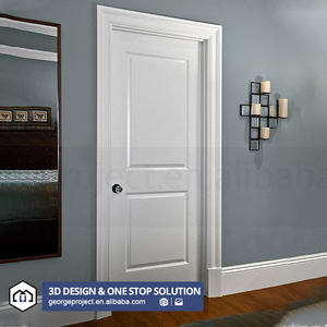 <span class=keywords><strong>Chicago</strong></span> Hotel Venta al por mayor moderno blanco aislamiento acústico de madera francés PVC puertas interiores para casas - Product Image 2