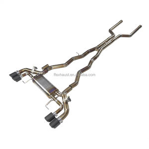 Escape de aleación de titanio con sonido gruñido Catback para <span class=keywords><strong>Bmw</strong></span> <span class=keywords><strong>M8</strong></span> F91 F92 F93 4,4 T S63 <span class=keywords><strong>V8</strong></span> con válvulas de silenciador accesorios de coche tubos - Product Image 1