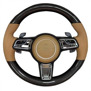 พวงมาลัยคาร์บอนไฟเบอร์แบบกำหนดเองสำหรับ Porsche Cayenne Macan Panamera 911 2017-2019 หุ้มหนัง เข้ารูปพอดีสำหรับ Macan 2017-2019 - Product Image 3