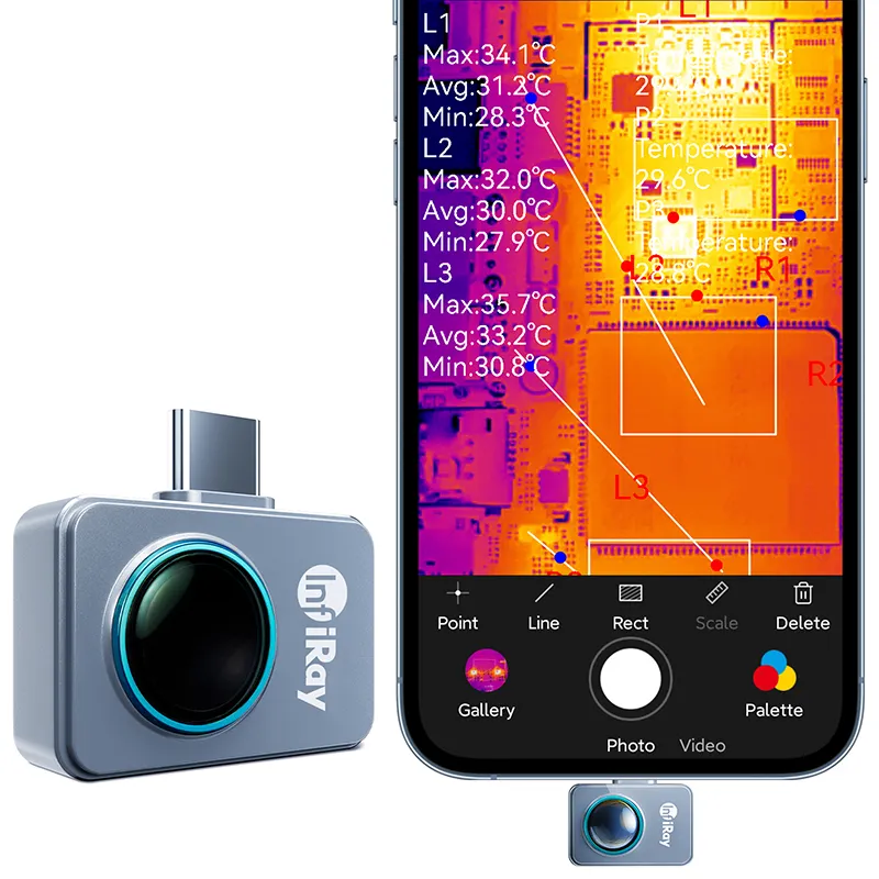 InfiRay P2 pro 야간 투시경 이동 미니 적외선 화상 적외선 열 카메라 열 모듈