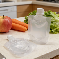 Pochette à eau avec bec verseur de 30 ml et 50 ml en stock, emballage liquide pour jus, crème, pochette transparente debout personnalisée avec bec verseur pour boissons, sauces