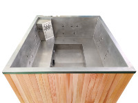 Bain à remous électrique pour 6 personnes en acier inoxydable 304 avec système intelligent SpaNet, bain à remous extérieur en bois de cèdre, prix d'usine, CE