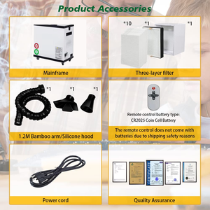 Extrator de fumaça com 3 estágios filtro de ar forte sucção rodas purificador de fumaça para cortadores a laser gravadores solda - Product Image 3