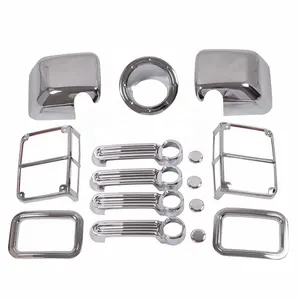 Wzxd Mới Đến 21Pcs Cho Jeep Wrangler Jk 2007 Chrome Phụ Tùng Tự Động Aftermarket Phụ Tùng Xe Hơi Phụ Kiện