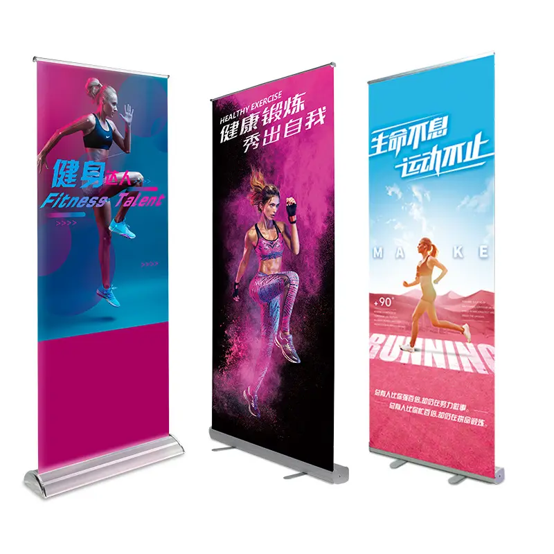 FEAMONT Custom Print publicidade alumínio roll up banner portátil retrátil pull up banner display rollup Stand