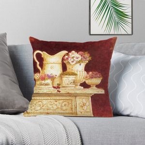 Vintage Blossom Home Decor <span class=keywords><strong>Funda</strong></span> de <span class=keywords><strong>almohada</strong></span> de lino Decorativo Rosa <span class=keywords><strong>Azul</strong></span> Cojines <span class=keywords><strong>Funda</strong></span> de <span class=keywords><strong>almohada</strong></span> - Product Image 4
