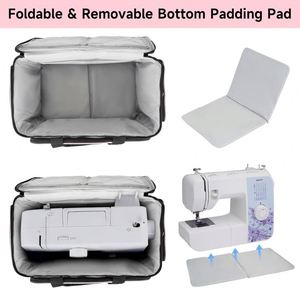 Free Sample <b>Sewing</b> Machine Carrying Case Tote <b>Bag</b>, Nylon Carry <b>Bag</b>, Padded Storage Cover Carrying Case with Pockets and Handles - Product Image 3
