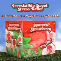 Bestseller – Jouets anti-stress à rebond lent en forme de fraises, figurines de fruits simulés, jouets amusants à presser pour enfants