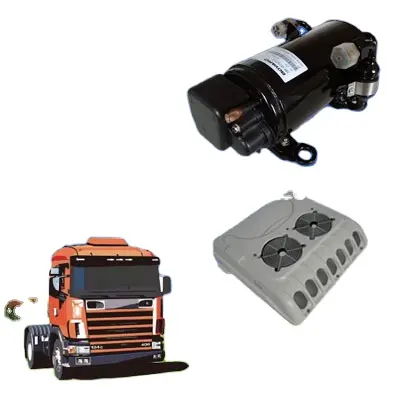Auto control kit de bd corriente directa del compresor para camión dc powered frío y calor del acondicionador de aire