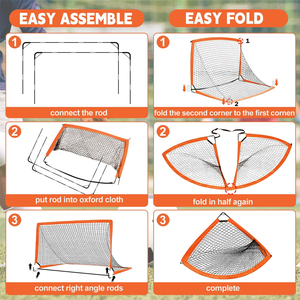 Buts de football pliables de haute qualité, filets pliables, mini buts légers, buts pliables pour l'entraînement en extérieur et en intérieur - Product Image 5