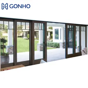 GONHO Balcony Screen Heavy Duty Aluminum Slide Door Outdoor Glass Sliding Door Sliding Glass Door On Outside
