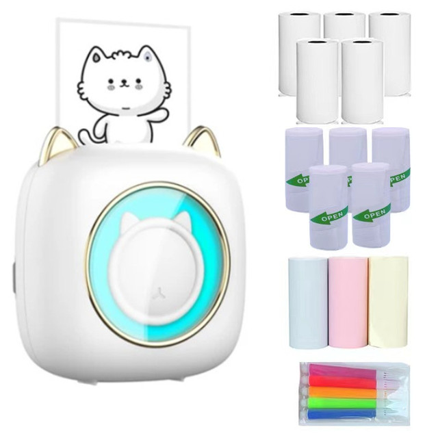 C23 Portable Inkless Printing Fun Print APP Control Label Printer Wireless Handheld Paper Photo Sticker Mini Thermal Printer