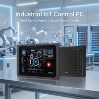 Panel PC Industrial con Carcasa Metálica IP65, Panel Frontal de Aluminio Fundido a Presión, Múltiples Puertos COM para Control de Automatización Industrial IoT