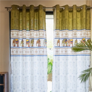 Top fabricant de rideaux occultants de douche de porte de fenêtre 100% coton personnalisable couleur et Logo usine directe meilleur prix - Product Image 4