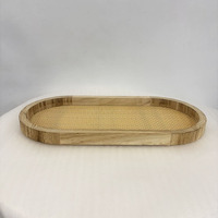Plateau en bois de bambou, plateau de service en bois, plateau de table en bambou pour le petit-déjeuner au lit, le déjeuner, le dîner