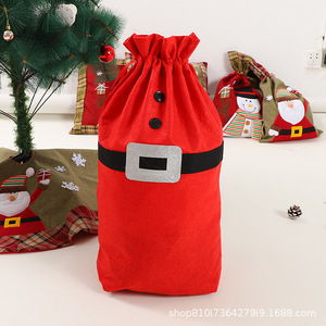 Bolsas de Fieltro Rojo al por Mayor, Bolsas de Regalo Navideñas con Diseño de Dachshund, para Decoración de Fiestas Navideñas, Logotipo Personalizado Disponible - Product Image 3