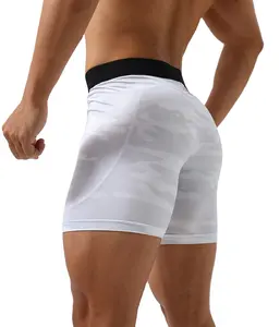 Avrupa ve amerikan fitness sıkı şort erkek çabuk kuruyan süt ipek şort nefes kalça kaldırma koşu egzersiz pantolonları