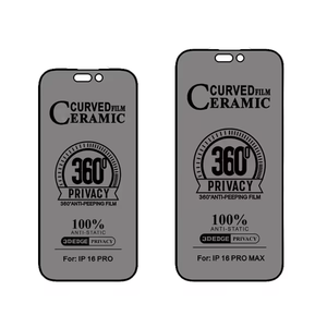 Pellicola di Privacy in <span class=keywords><strong>ceramica</strong></span> opaca per iphone Anti spy 360 vetro di protezione per galaxy 24s ultra per iPhone 17 Pro Max - Product Image 1