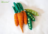 Jouets en feutre doux 100% laine Waldorf pour jardin de cuisine, en feutre aiguilleté, fruits et légumes : oignon, carotte, aubergine