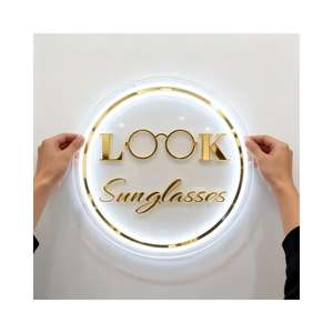 Enseigne lumineuse rétroéclairée pour salon de beauté, enseigne murale pour magasin, logo lumineux, publicité LED, enseigne en acrylique pour entreprise - Product Image 1