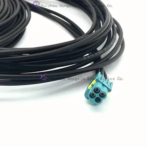 Konektor Plug Fakra mini-fakra, kecepatan tinggi untuk Fakra A Z kode Pria kabel ekstensi Fakra 2M/1M 4Pin kode K Hsd untuk mengemudi pintar