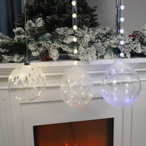 Adornos de vidrio blanco adornos de vidrio transparente decoración de Navidad al por mayor suministros para manualidades de Navidad bola - Product Image 6