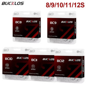 Cadenas de <span class=keywords><strong>Bicicleta</strong></span> BUCKLOS MTB 8 9 10 11 12 Velocidades, Ultraligeras, para <span class=keywords><strong>Bicicleta</strong></span> de Montaña y Carretera, Duraderas, para Ciclismo en Gravel, <span class=keywords><strong>10V</strong></span> 11V 12V - Product Image 1