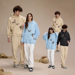 Sweat à capuche personnalisable en molleton de coton épais unisexe, veste à capuche polyvalente pour le sport - Product Image 3